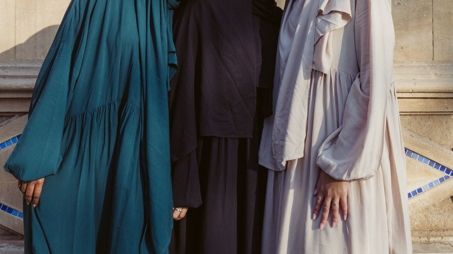 Plain Cotton Prayer Dress Isdal - Green