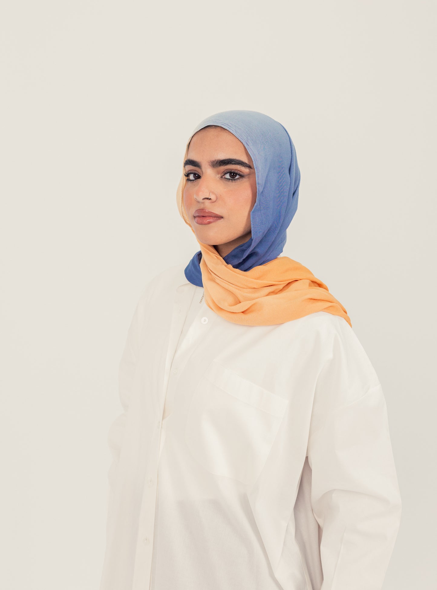 Modest Oversized Cotton Dress Shirt - White