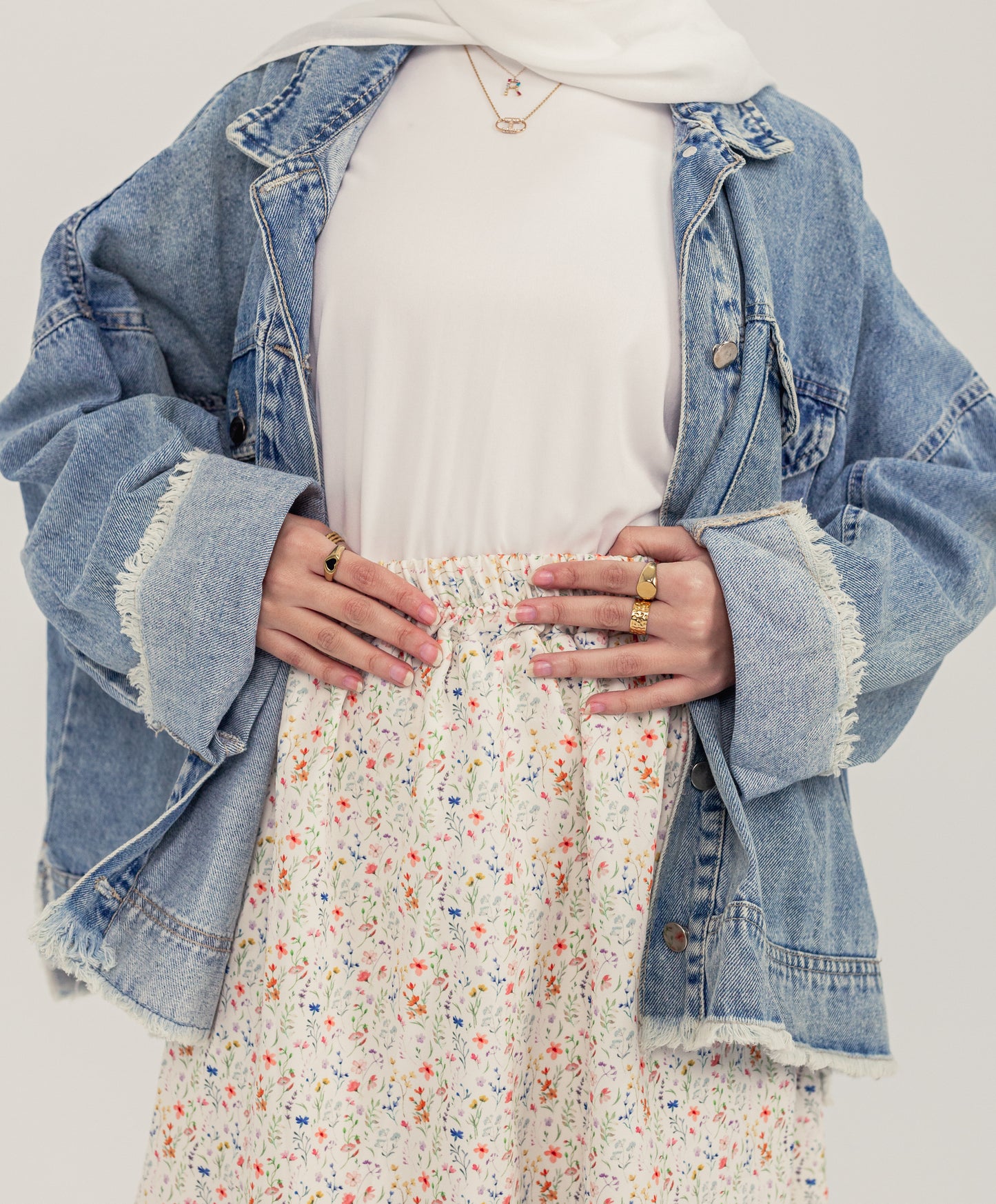 Floral Pattern Spring Skirt