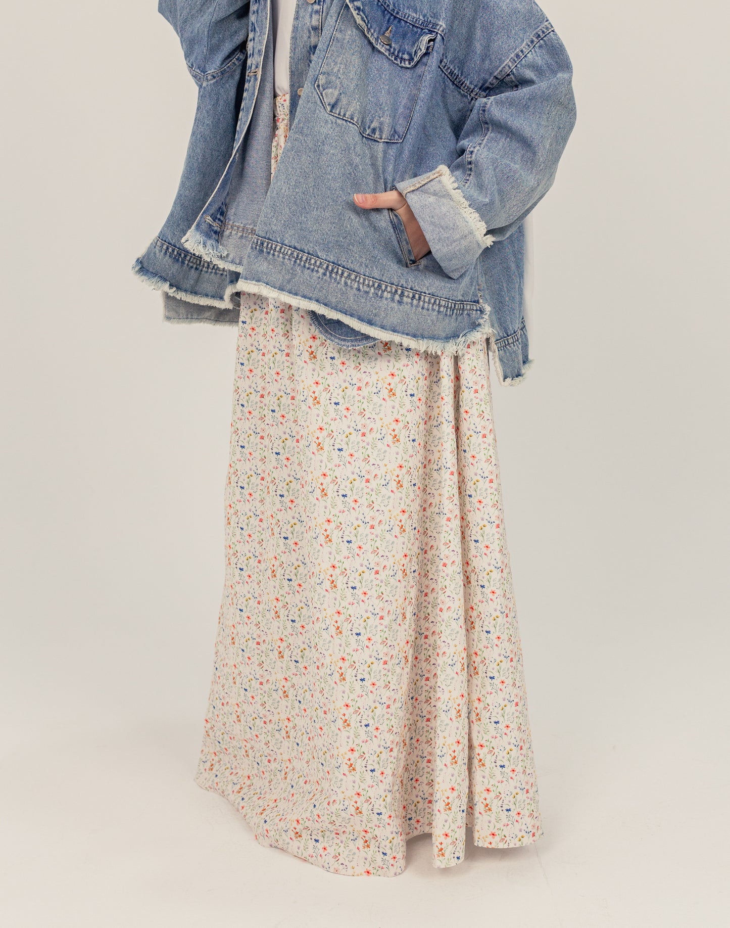 Floral Pattern Spring Skirt