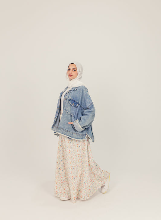Floral Pattern Spring Skirt